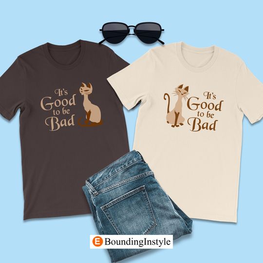 Lady And the Tramp Shirt, It's Good To Be Bad Shirt, Am Siamese Cat, Disney Couple Shirts, Disney Family Shirts