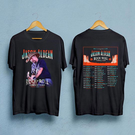 Jason Aldean Shirt, Jason Aldean Rock N Roll Cowboy Tour 2022 T-Shirt