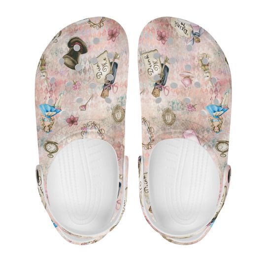Alice in Wonderland Rubber Clogs
