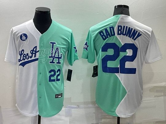 LA Custom Stitched Bad Bunny Baseball Jersey