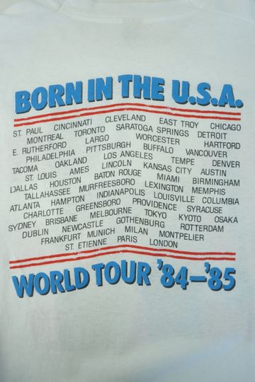 1985 Bruce Springsteen and the Street Band Born the U.S.A Vintage T-Shirt / Vtg Bandshirt