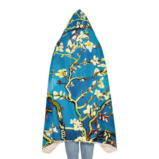Blue Cherry Blossom Snuggie Snuggle Blanket