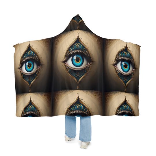 Snuggie  Snuggle Brown Evil Eye Blanket