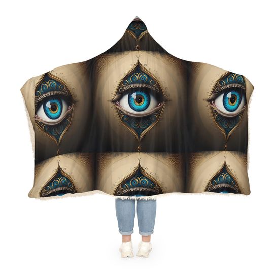 Snuggie  Snuggle Brown Evil Eye Blanket