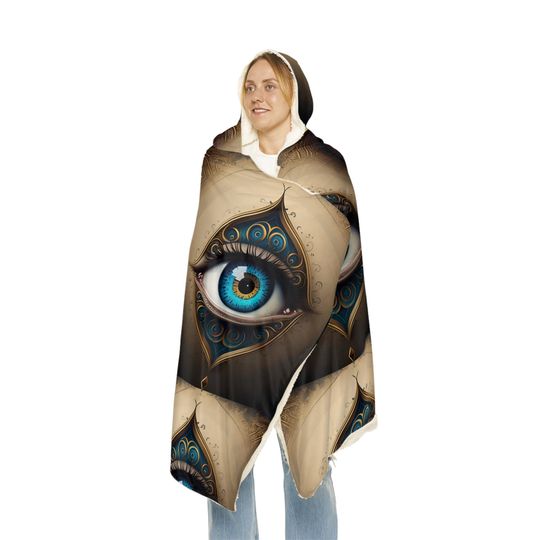 Snuggie  Snuggle Brown Evil Eye Blanket