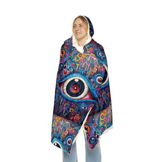 Evil Eye Multiple Color Snuggie Snuggle Blanket
