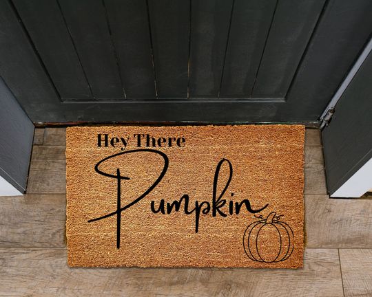 Hey There Pumpkin Door Mat, Fall Doormat, Welcome Mat