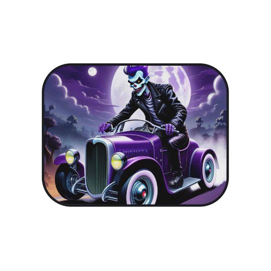 Skull Moon Hot Rod Car Mats