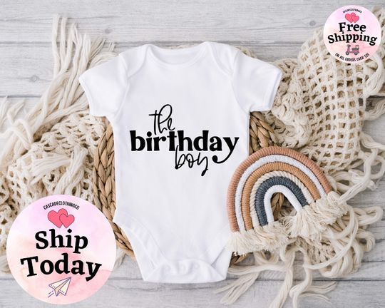 The Birthday Boy Onesie, First Birthday Tees, Birthday Babe Bodysuit, Boy Birthday Toddler tShirt, Kids Birthday shirt, Boy Birthday Outfit