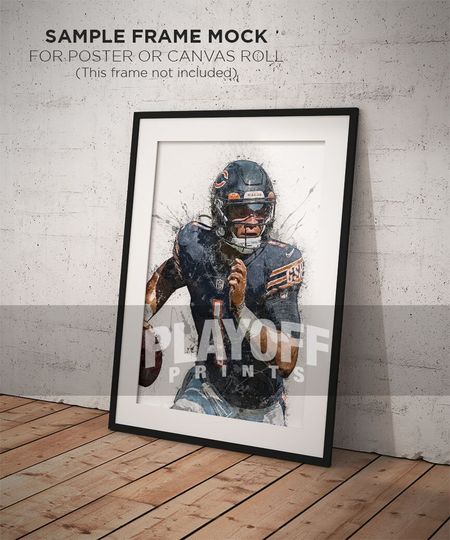 Justin Fields Poster, Chicago Bears