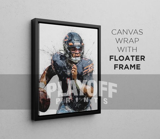 Justin Fields Poster, Chicago Bears