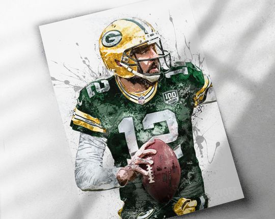 Aaron Rodgers Poster, Green Bay Packers