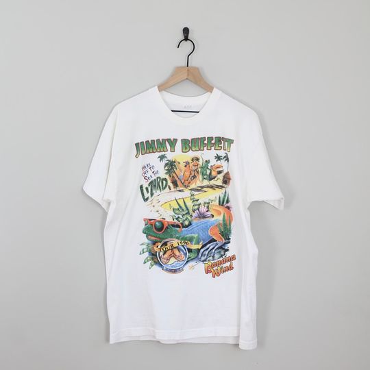 Vintage 1996 Jimmy Buffett Banana Wind Lizard T-Shirt