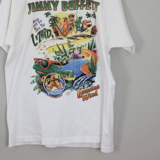 Vintage 1996 Jimmy Buffett Banana Wind Lizard T-Shirt