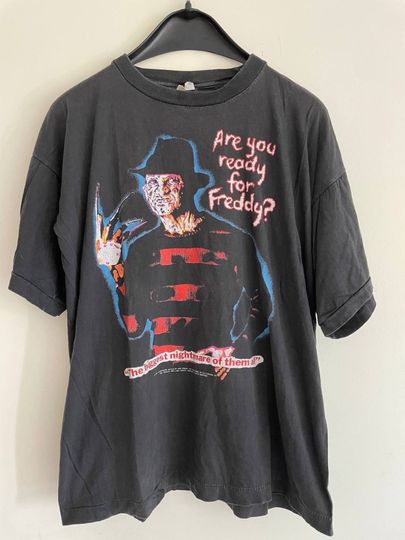 Vintage 1990 Freddy Krueger Big Face Horror T-shirt