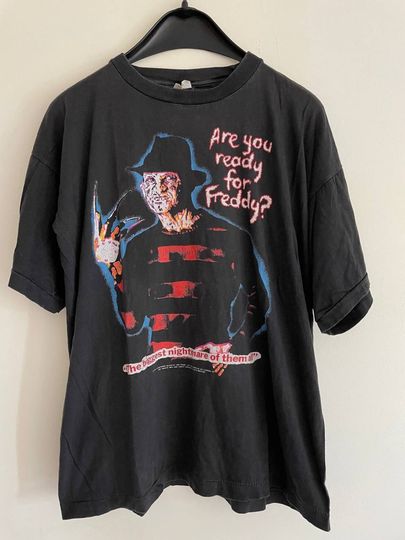 Vintage 1990 Freddy Krueger Big Face Horror T-shirt