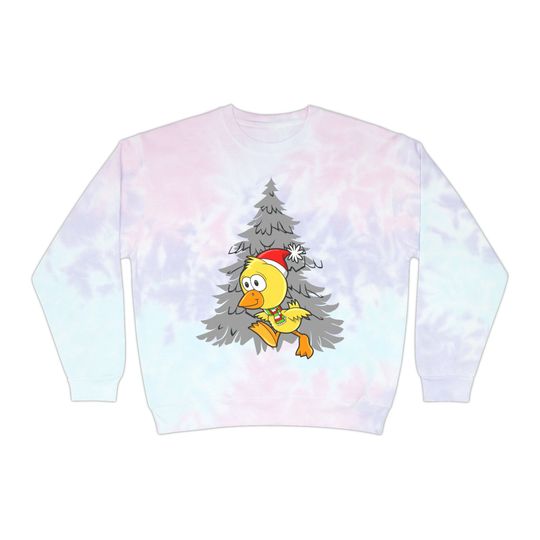 Christmas Chicken Unisex Tie-Dye Sweatshirt