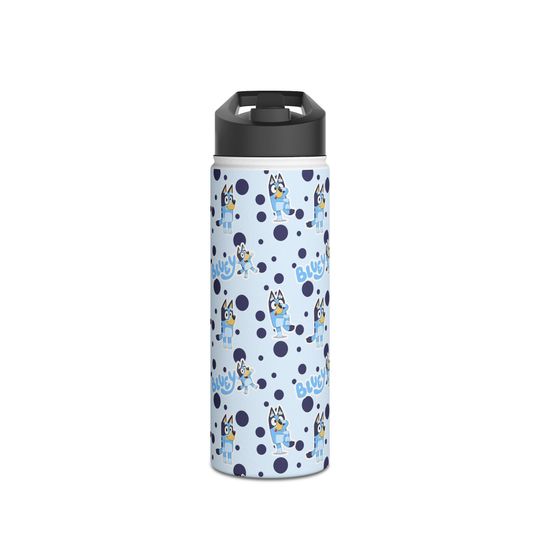 BlueyDad Stainless Steel Water Bottle, Standard Lid