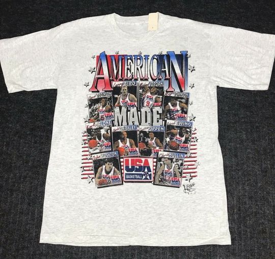 Vintage 1991 Dream Team Deadstock Michael Jordan USA Basketball T-Shirt, Vintage 90s Basketball Shirt