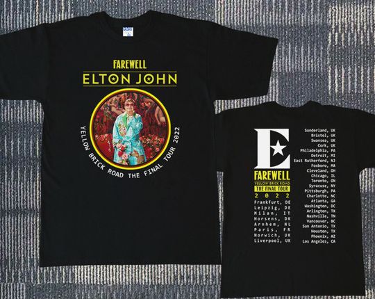 Elton John Farewell Yellow Brick Road The Final Tour 2022 T-Shirt, Elton John Farewell Tour Shirt