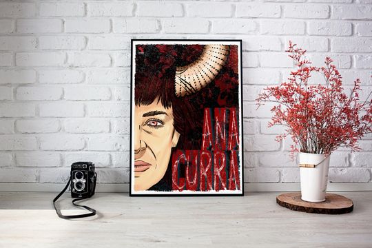 Ana Curra Lmina Poster | Dark Post-Punk Art | Icon of Parlisis Permanente & Alaska y los Pegamoides