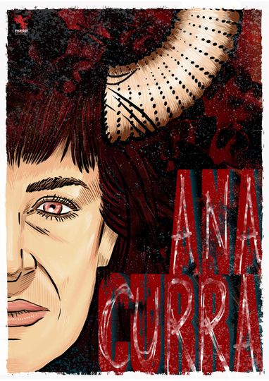 Ana Curra Lmina Poster | Dark Post-Punk Art | Icon of Parlisis Permanente & Alaska y los Pegamoides