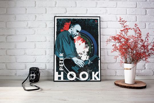 Peter Hook New Order Joy Division Music Poster, 80s Rock and Electronic Music, Vertical Matte Print