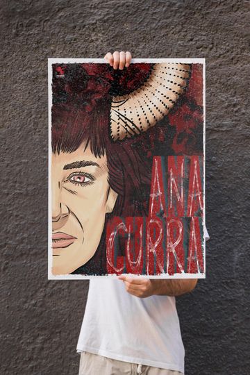 Ana Curra Lmina Poster | Dark Post-Punk Art | Icon of Parlisis Permanente & Alaska y los Pegamoides