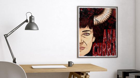 Ana Curra Lmina Poster | Dark Post-Punk Art | Icon of Parlisis Permanente & Alaska y los Pegamoides