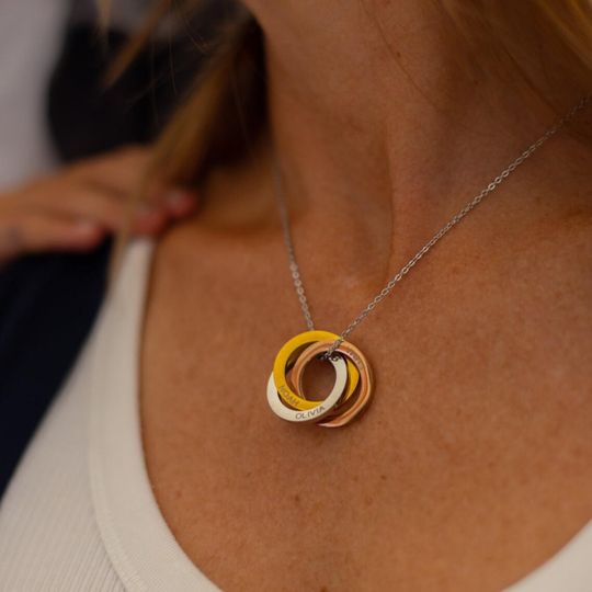 Custom Interlocking Circle Necklace
