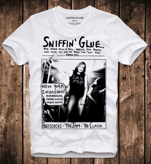 T-Shirt Sniffin' Glue Buzzcocks Rock 'N' Roll Habits punk fanzine cover