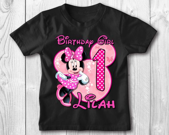 Minnie Birthday Shirt, Minnie, Minnie Mouse Birthday T-shirt, Personalized Shirt