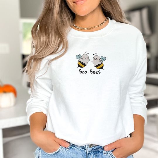Boo Bees Embroidered Sweatshirt | Halloween Sweatshirt