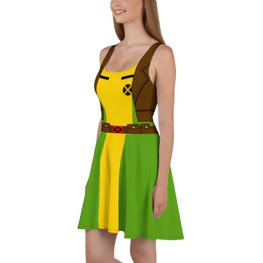 Cosplay Shadow Sprinter: 'The Anna Superhero' Skater Dress"
