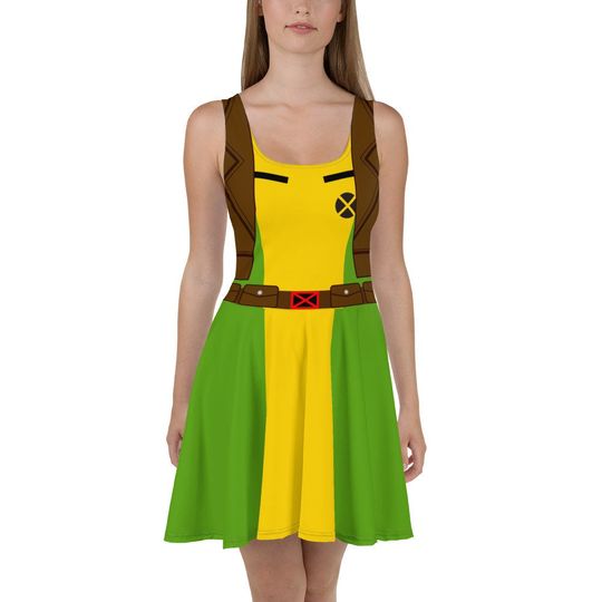 Cosplay Shadow Sprinter: 'The Anna Superhero' Skater Dress"