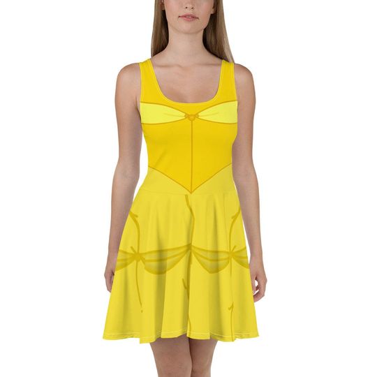 Enchanted Rose Beauty - Belle Skater Dress