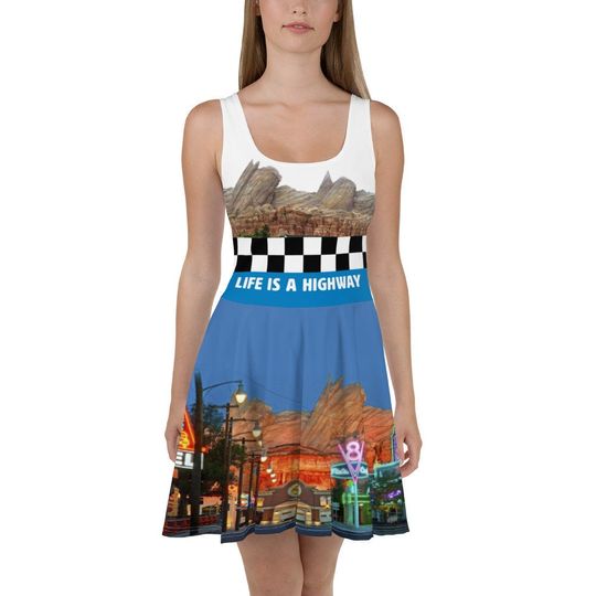 Asphalt Adventure: 'Highway Life' Skater Dress