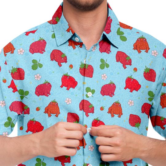 Enchanting Strawberry Toad Magical Button-Up