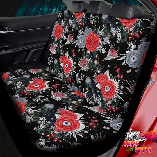 Predator Eyes Car Seat Covers: Mystic Floral Boho Horror