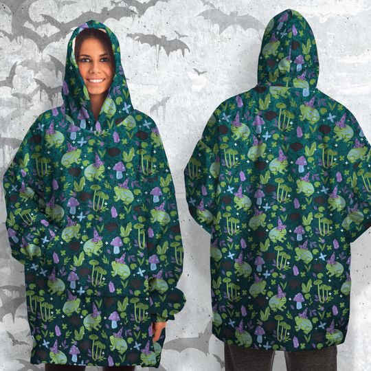 Witch Swamp Snug Hoodie: Magic Toad Wearable Blanket