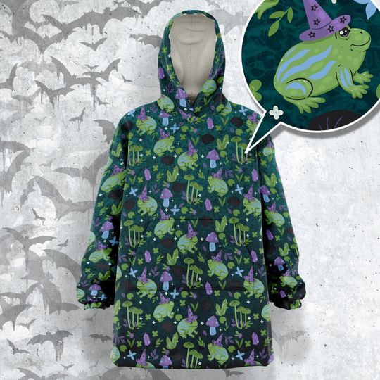 Witch Swamp Snug Hoodie: Magic Toad Wearable Blanket
