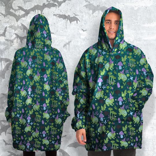 Witch Swamp Snug Hoodie: Magic Toad Wearable Blanket