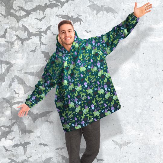 Witch Swamp Snug Hoodie: Magic Toad Wearable Blanket