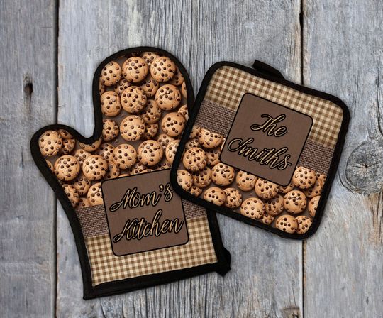 Cookie Oven Mitt and Pot Holder  Design for Sublimation