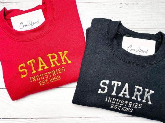 Stark Industries Embroidered Sweatshirt | Iron Man Tony Stark