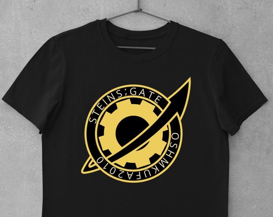 Steins Gate Logo Anime Manga T-shirt, Steins;gate shirt, Rintaro Okabe Summer Soft