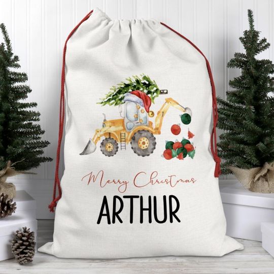 Personalised Santa sack, Santa Sack, Christmas Keepsake, Christmas decor, Christmas bag, Drawstring Bag, Traditional Sack, Christmas Gift