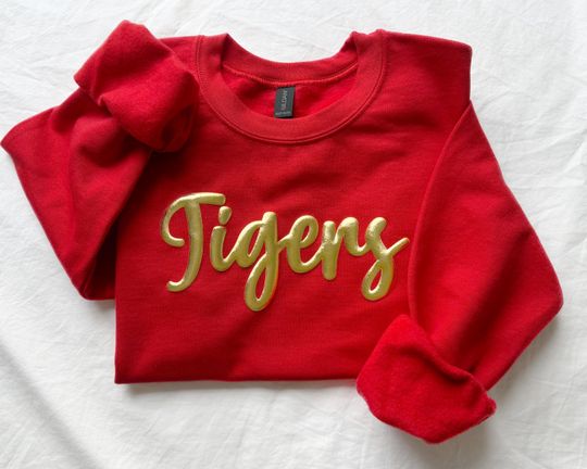Custom Name Embossed Sweatshirt with Puff Print