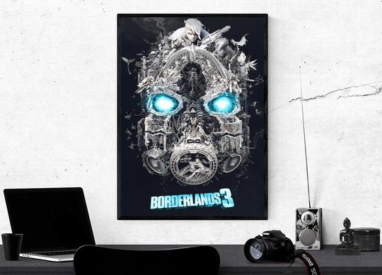 Borderlands Major Mask Print, Borderlands 3 Wall Art