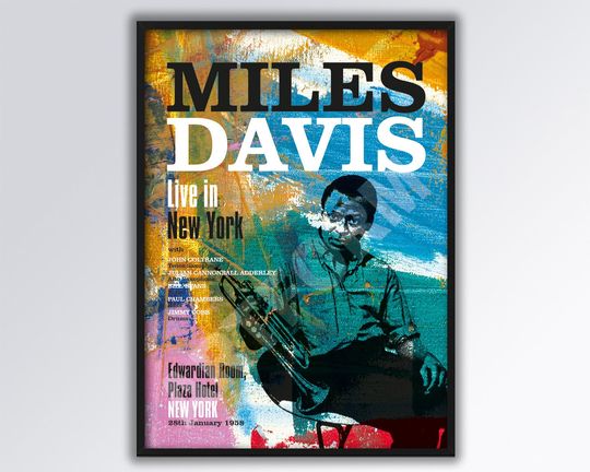 MILES DAVIS Live in New York Poster